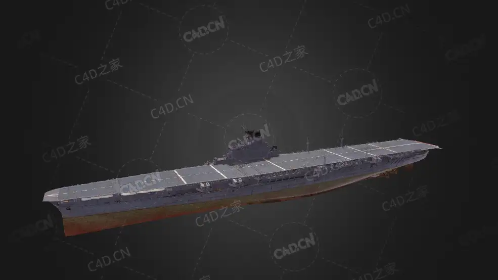 日本海军大凤号航空母舰C4D模型下载Taiho 3d model - C4D之家 - 348.jpg