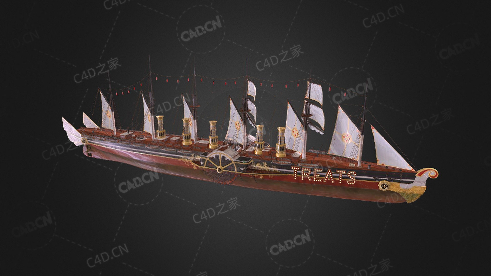 美国海军特兰西瓦尼亚驱逐舰C4D模型下载Transilvaniya 3d model - C4D之家 - 355.jpg