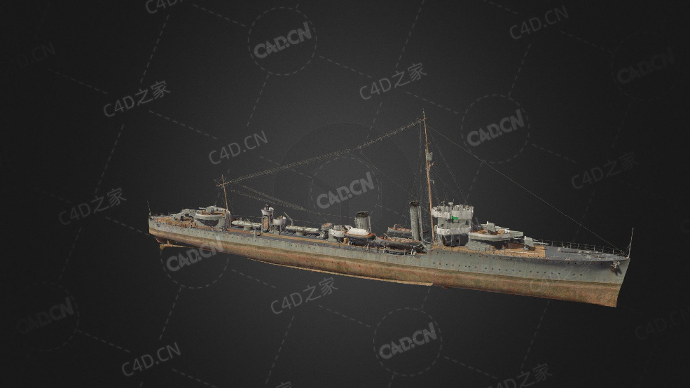 美国海军瓦格雷护卫舰联邦探险舰队星舰C4D模型下载Valkyrie 3d model