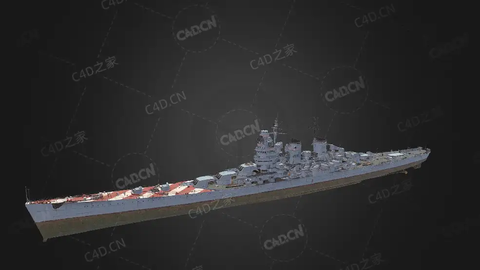 意大利海军威尼斯号巡洋舰C4D模型下载Venezia 3d model - C4D之家 - 370.jpg