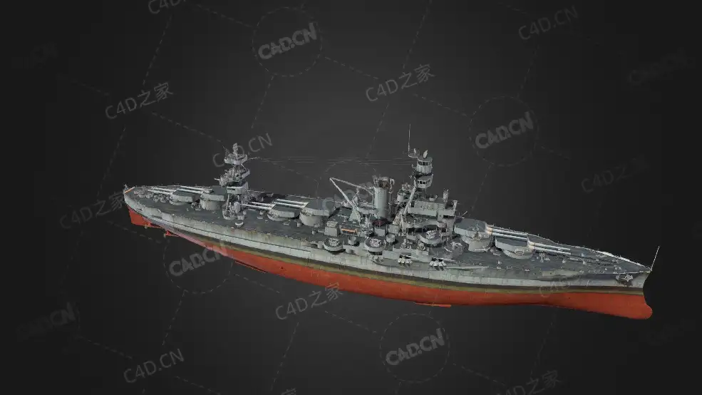 美国海军怀俄明号战列舰怀俄明级战列舰C4D模型下载Wyoming 3d model - C4D之家 - 383.jpg