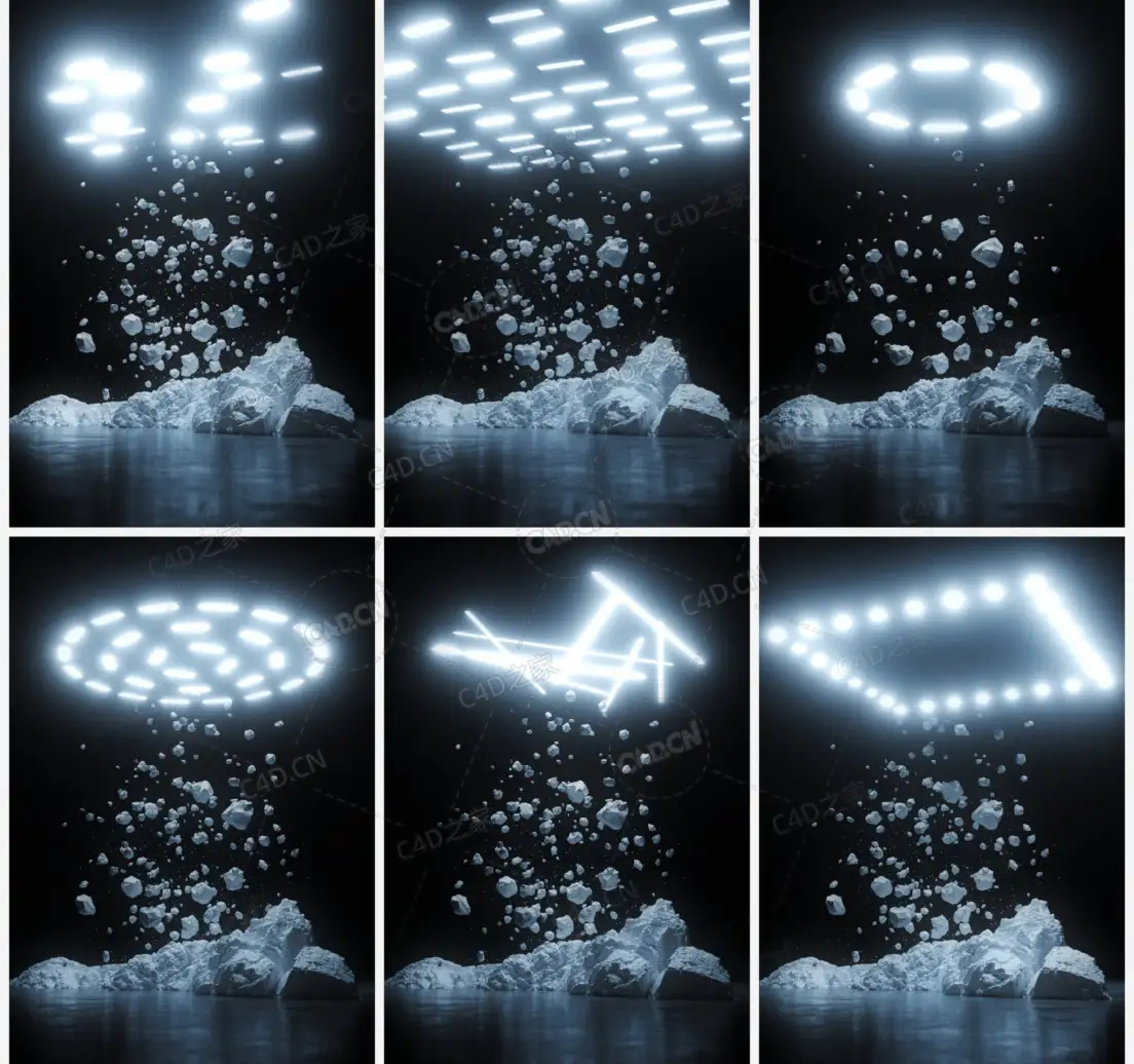 40幅灰猩猩产品布光环境贴图素材Greyscalegorilla Area Light Maps Vol 2 - C4D之家 - 20210315_ALM2-Array-Grid-v2_2400x2400px-1104x1036.jpg