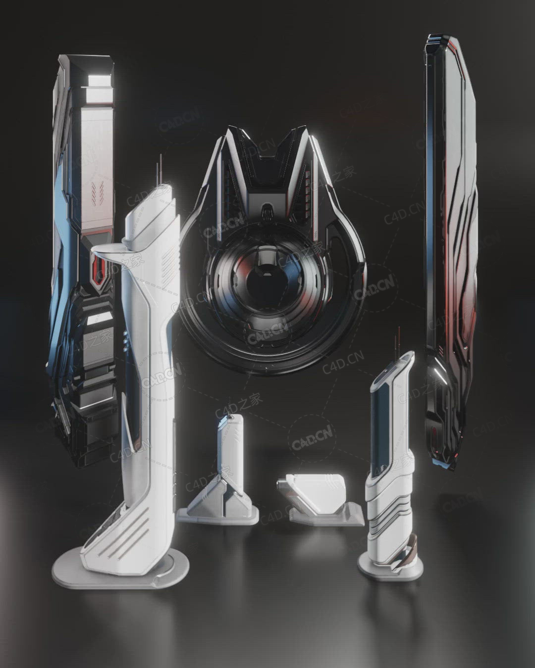 未来科幻建筑模型AssetSmash – Micro-Kit: Sci-Fi and Micro-Kit: Fantasy