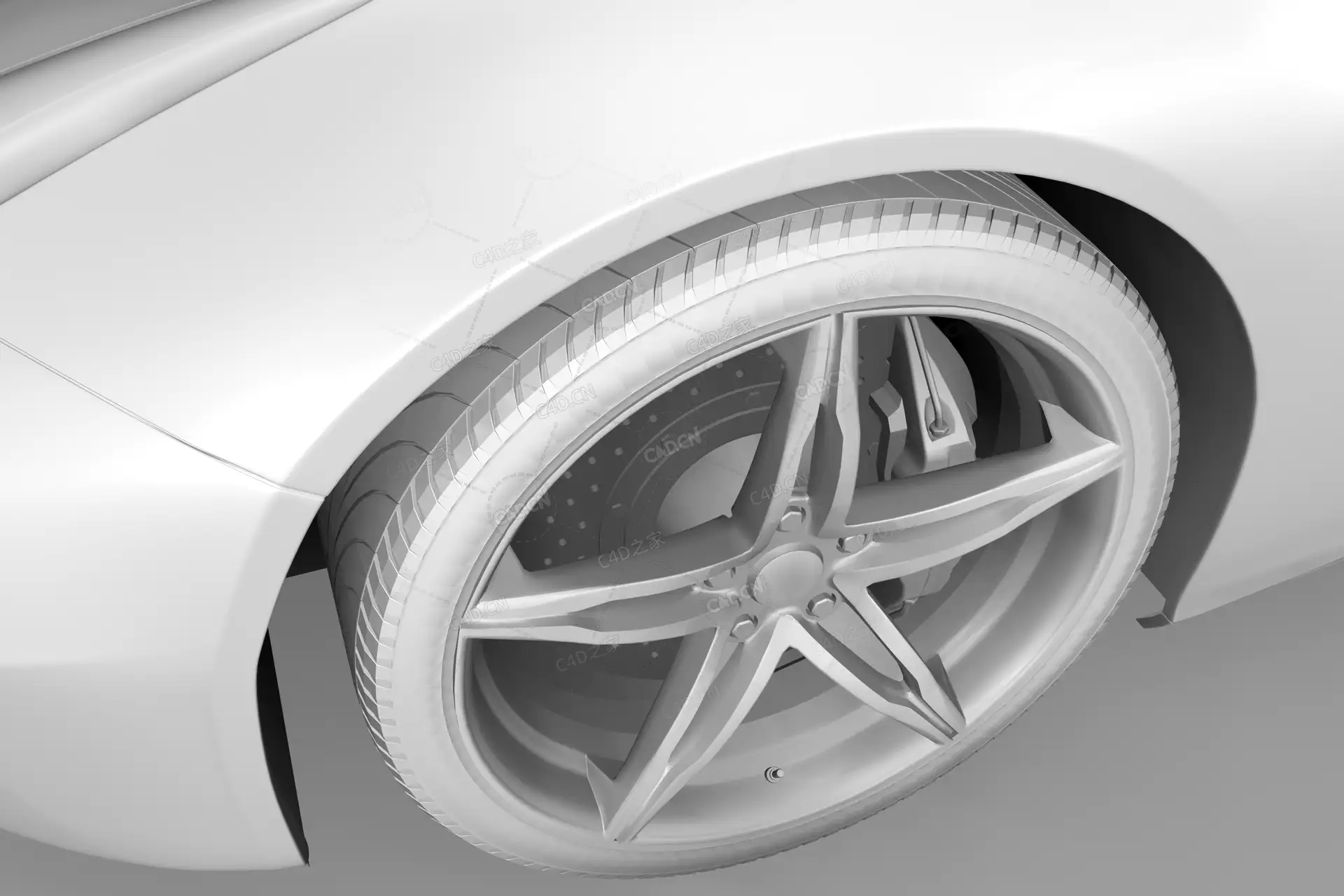 跑车 - C4D之家 - 白膜3.png