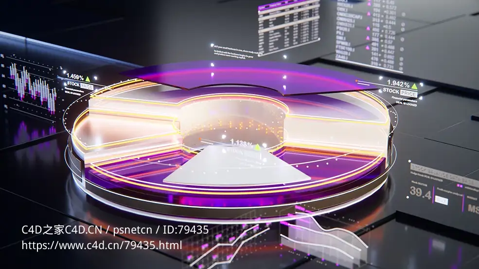C4D数据可视化动画信息图形元素预设 Infographic Pack for Ciname4D