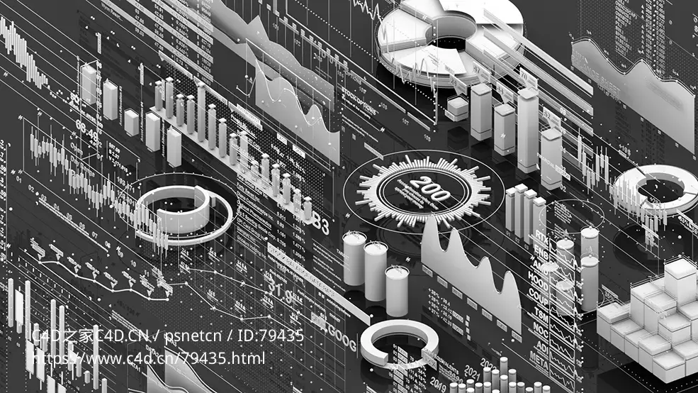 C4D数据可视化动画信息图形元素预设 Infographic Pack for Ciname4D - C4D之家 - file2.jpg