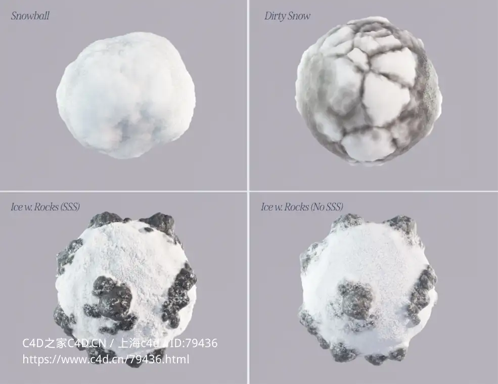 25个冰块白雪雪糕冰沙OC材质球Procedural Frozen Pack (C4D + Octane) - C4D之家 - 屏幕快照-2022-12-06-下午9.38.32.jpg