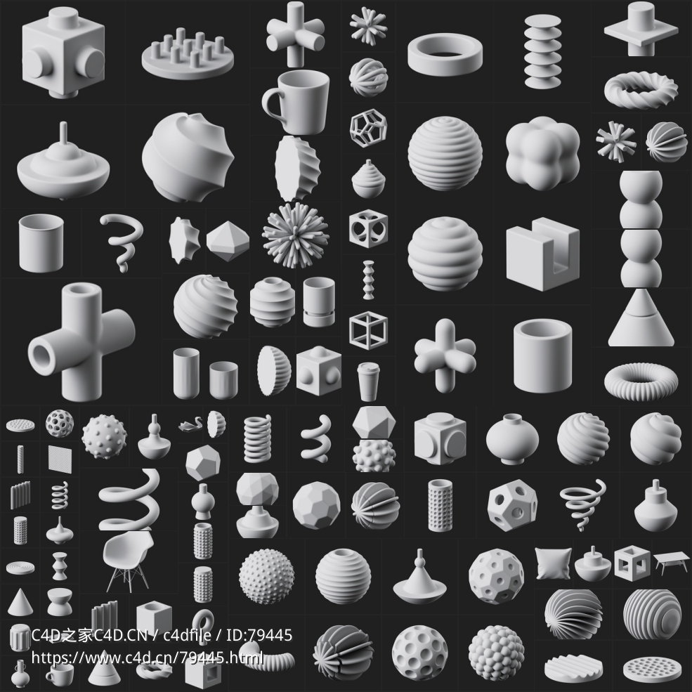 173个GSG灰猩猩日常卡通图形模型合集Everyday Models/Doodads