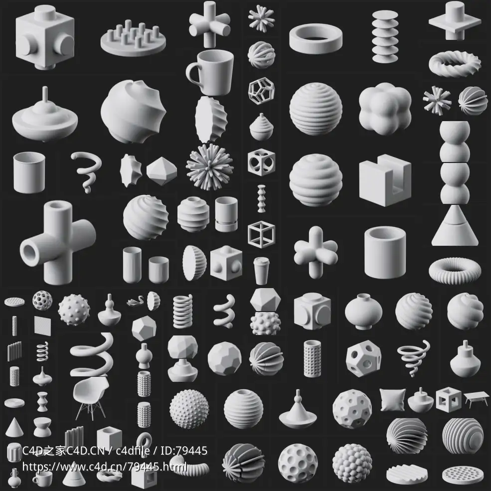 173个GSG灰猩猩日常卡通图形模型合集Everyday Models/Doodads