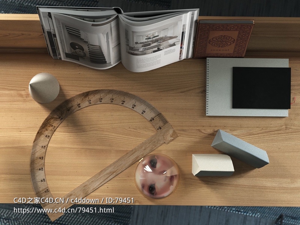 现代室内欧式风格书房环境C4D模型 - C4D之家 - 1667033223-694b00bca94e096.jpg