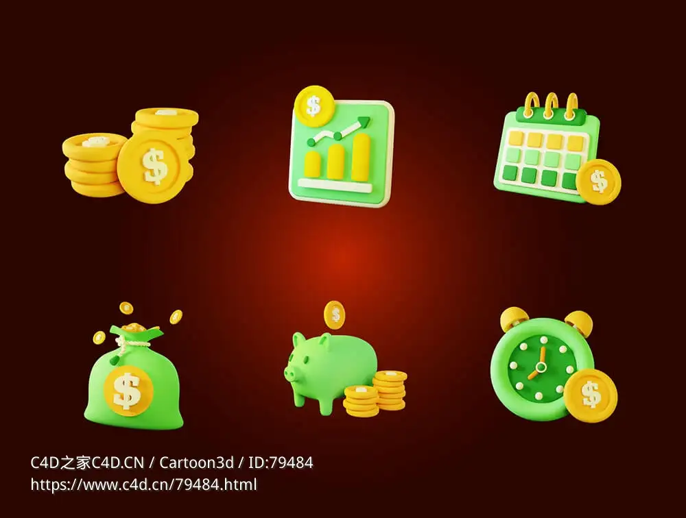 15个银行金融货币3D卡通图标模型合集Finance - 3D Icon Pack - C4D之家 - 1664348896-f04205f98cc0d42.jpg