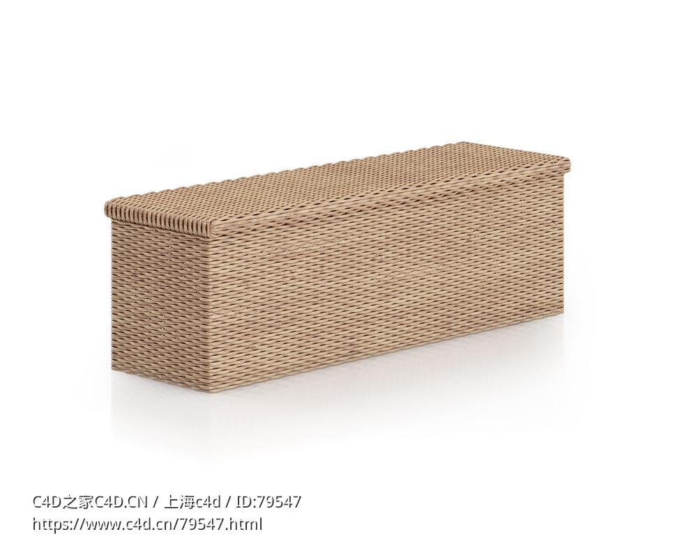 藤编长方形收纳筐C4D模型下载Storage basket - C4D之家 - 4.jpg