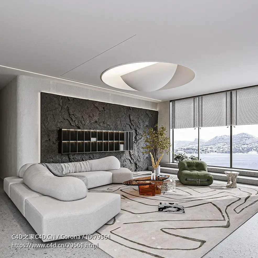 现代室内客厅C4D模型 Excellent living room - C4D之家 - product-image-2.jpg