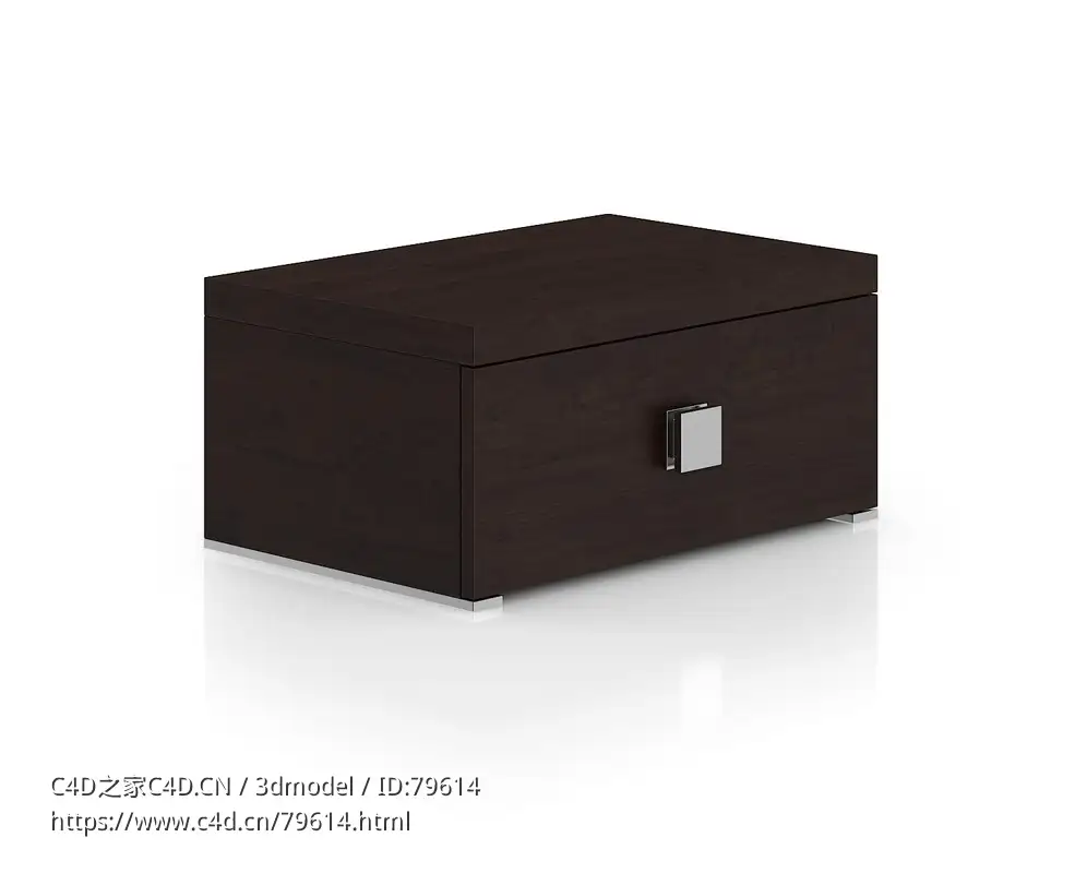 矮床边柜C4D模型下载Bedside cabinet