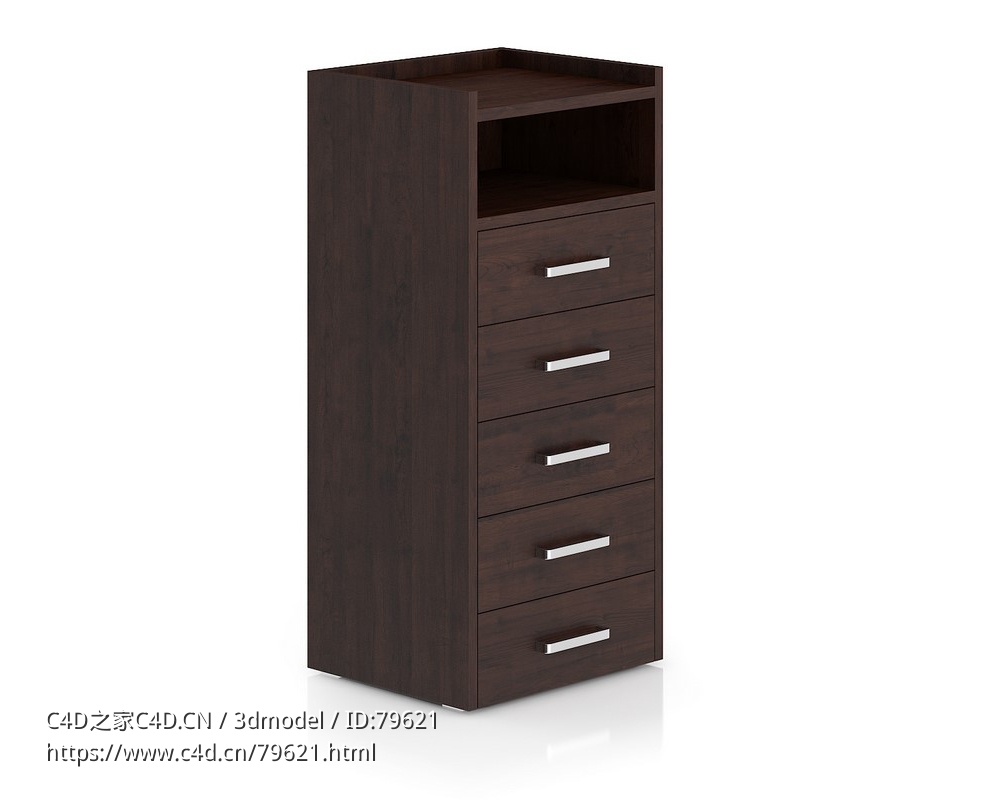 竖条柜子C4D模型下载cabinet