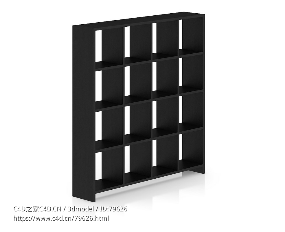 四层五列书柜C4D模型下载Bookcase - C4D之家 - 31.jpg
