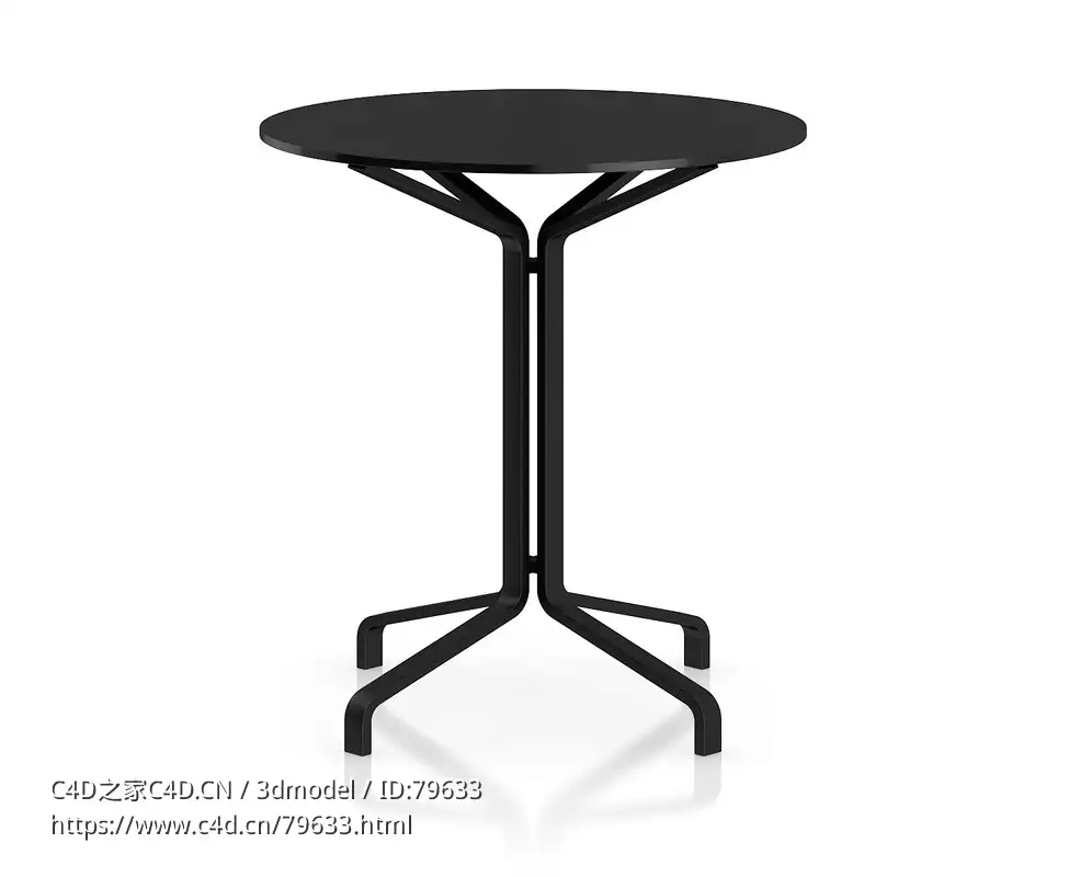 圆桌C4D模型下载round table