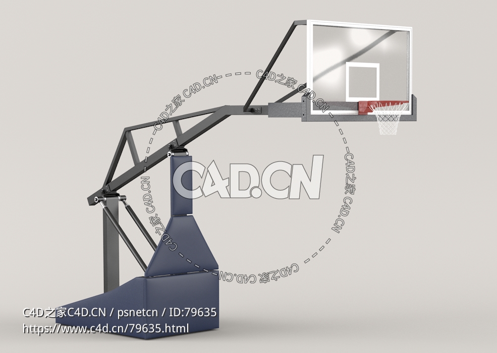 篮球架Basketball Basket - C4D之家 - Basketball Basket.png