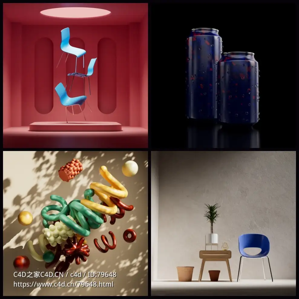 4个C4D Redshift渲染器灯光照明技巧教程含工程文件Cinema 4D 4 Tips for lighting improvement