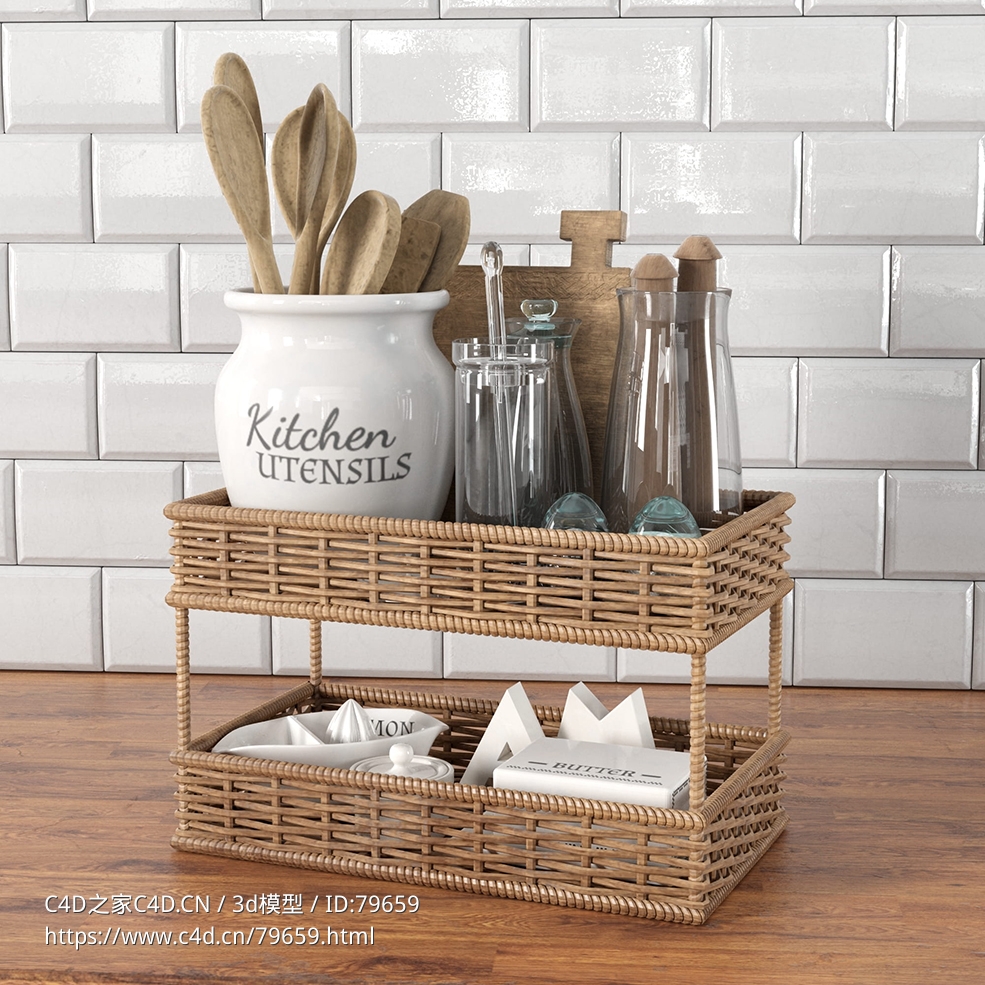 C4D餐具筐调味瓶模型 - C4D之家 - 4.jpg