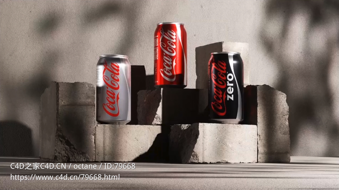 C4D OCTANE可口可乐产品渲染视频Product Renders Masterclass in Cinema 4D & Octane
