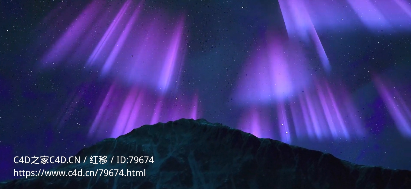 绚丽多彩北极光天象生成C4D OCTANE预设Northern Lights in Octane [Ciname4D⧸Octane⧸Xpresso]