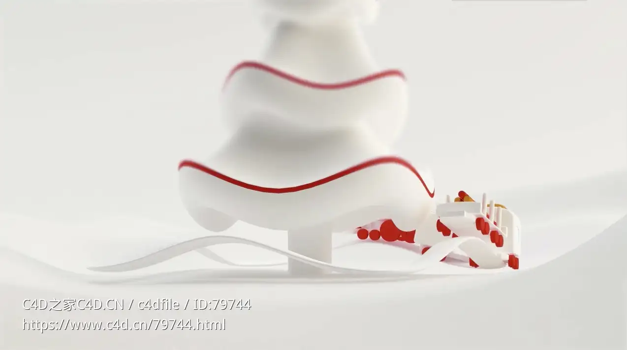 圣诞节小火车动画工程C4D Christmas Train Set