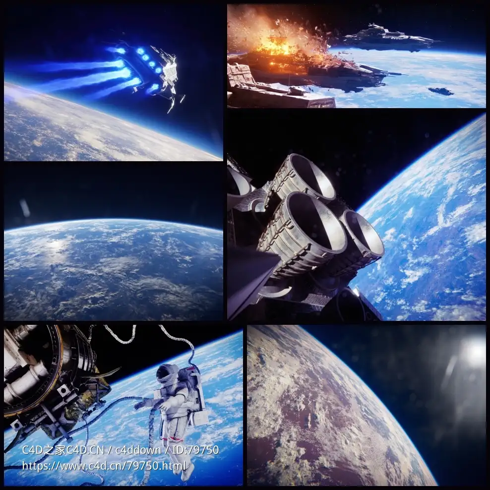 10幅16K写实宇宙太空HDRI环境贴图Space and Planet HDRI Images