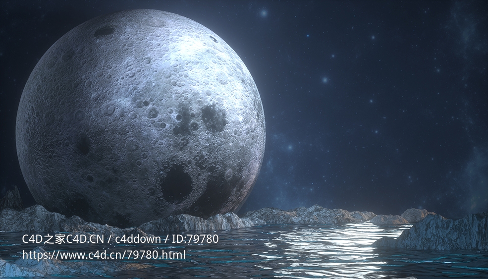 月亮之上创意月球场景oc模型