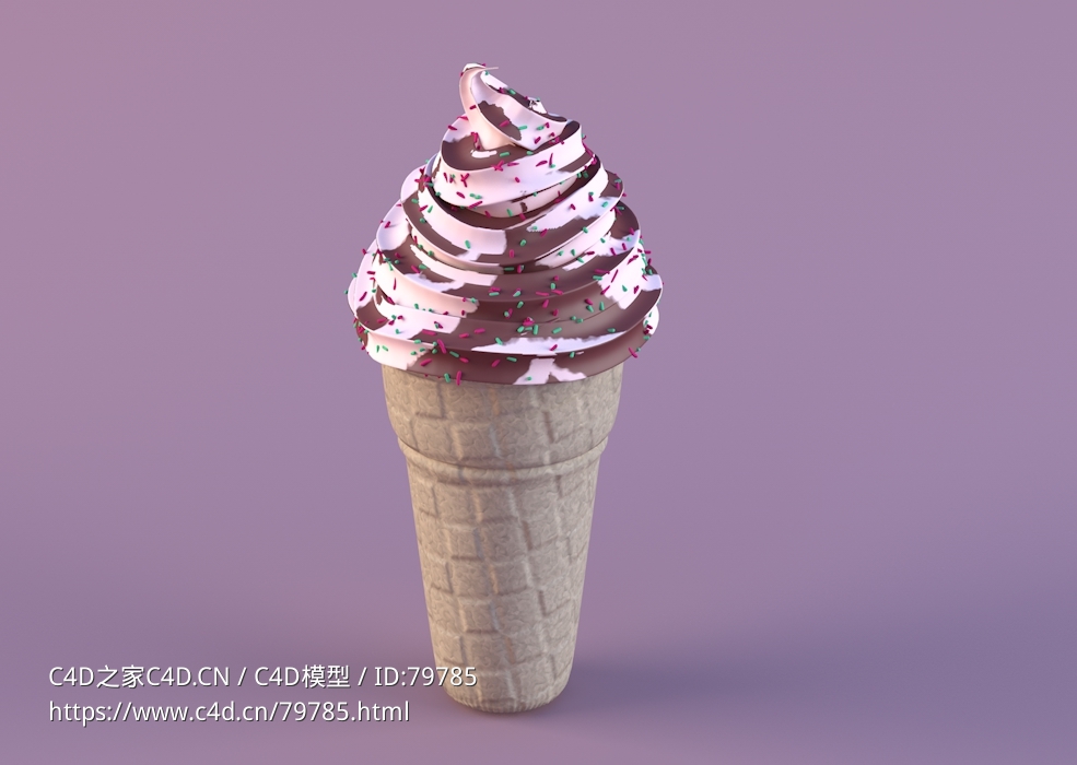 冰激淋雪糕ice cream low-poly 3D model