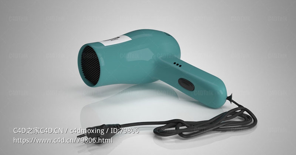 美容美发工具吹风机模型hair drier