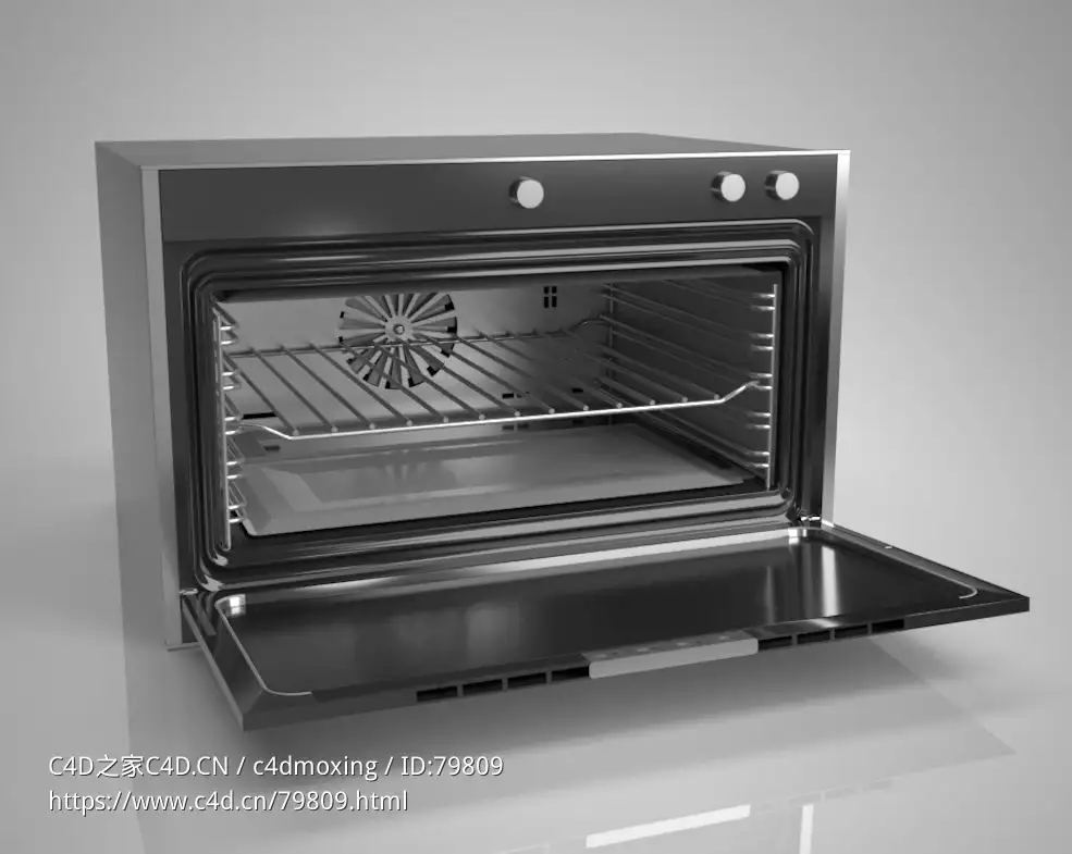 厨房电器电烤箱模型oven - C4D之家 - 1.jpg