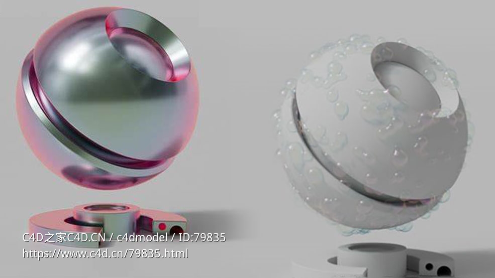 C4D薄膜气泡材质Thin Film + Bubbles Shaderball – Cinema 4D + Redshift