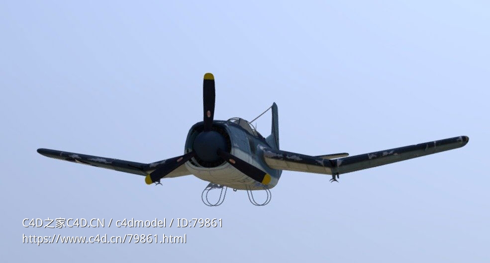 美国海军二战期间鱼雷轰炸机毁灭者攻击机BTD 1 Destroyer - C4D之家 - 20.jpg