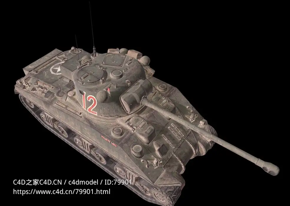 谢尔曼雪曼萤火虫坦克Sherman VC Firefly - C4D之家 - 60.jpg