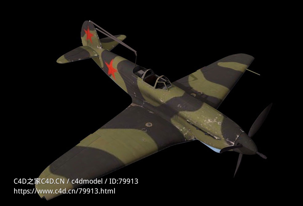 苏空狙击手雅克战斗机YAk 9T - C4D之家 - 72.jpg