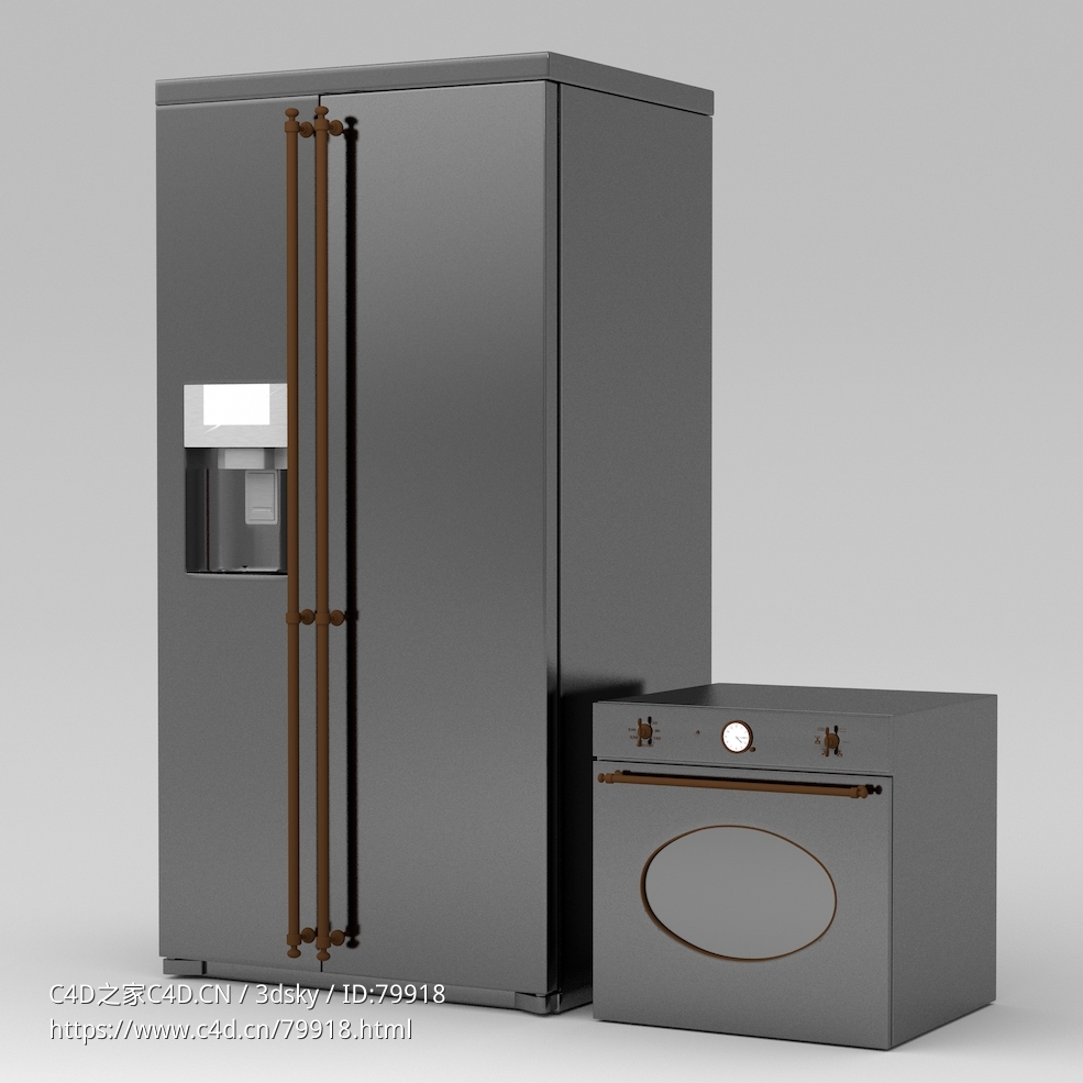 双开门冰箱 - C4D之家 - 004.jpg