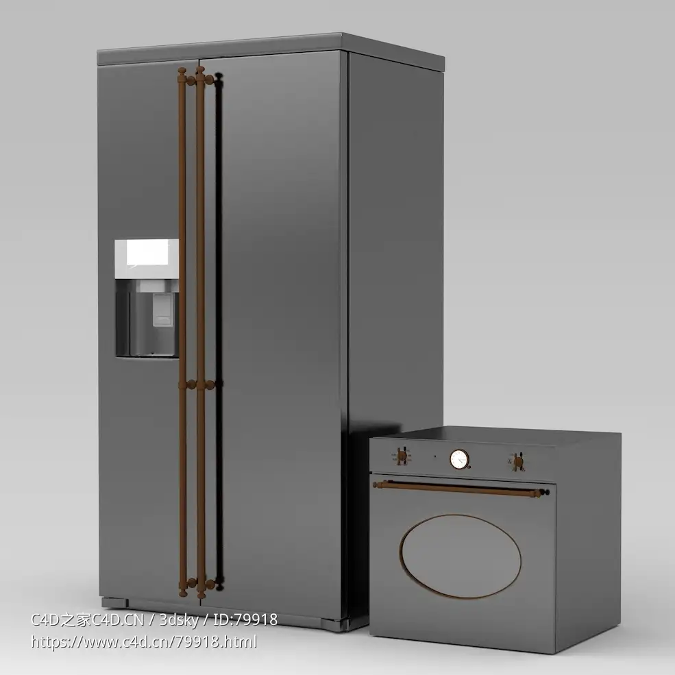双开门冰箱 - C4D之家 - 004.jpg