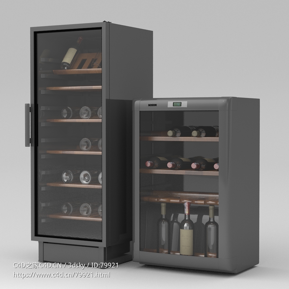 红酒冰箱冷藏柜 - C4D之家 - 007.jpg