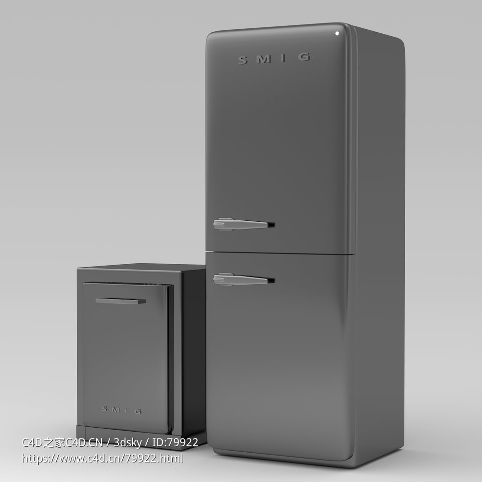 西门子冷藏冷冻冰箱 - C4D之家 - 008.jpg