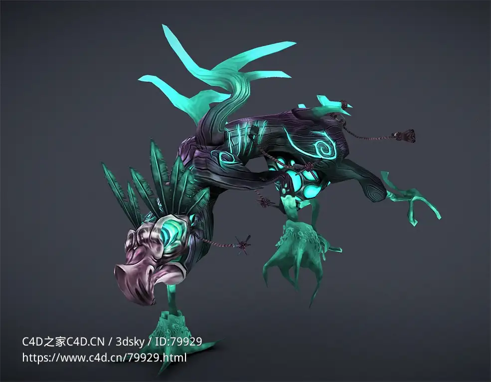 变异幽灵鸟游戏动物角色wickengryph