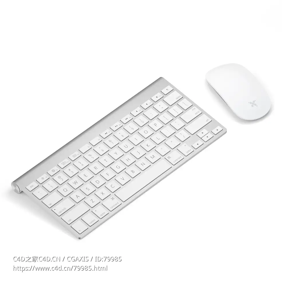 无线鼠标键盘C4D模型下载