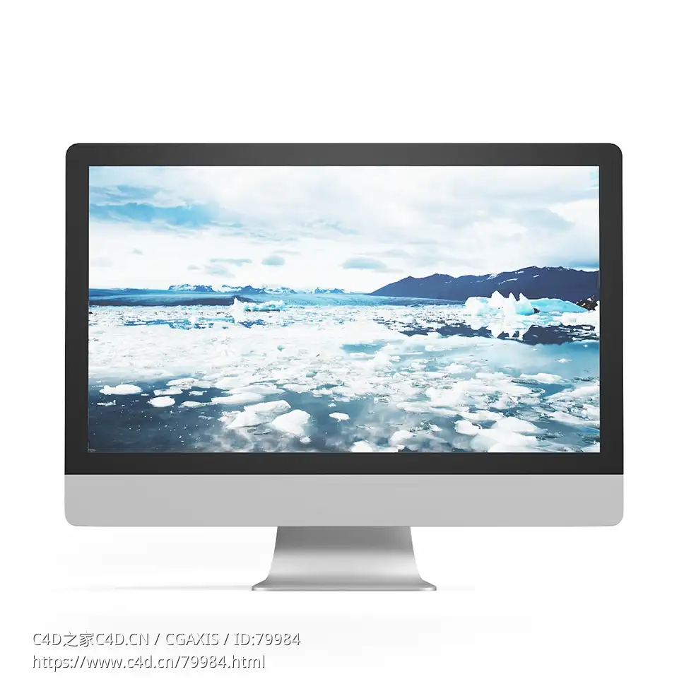 电脑显示器C4D模型下载