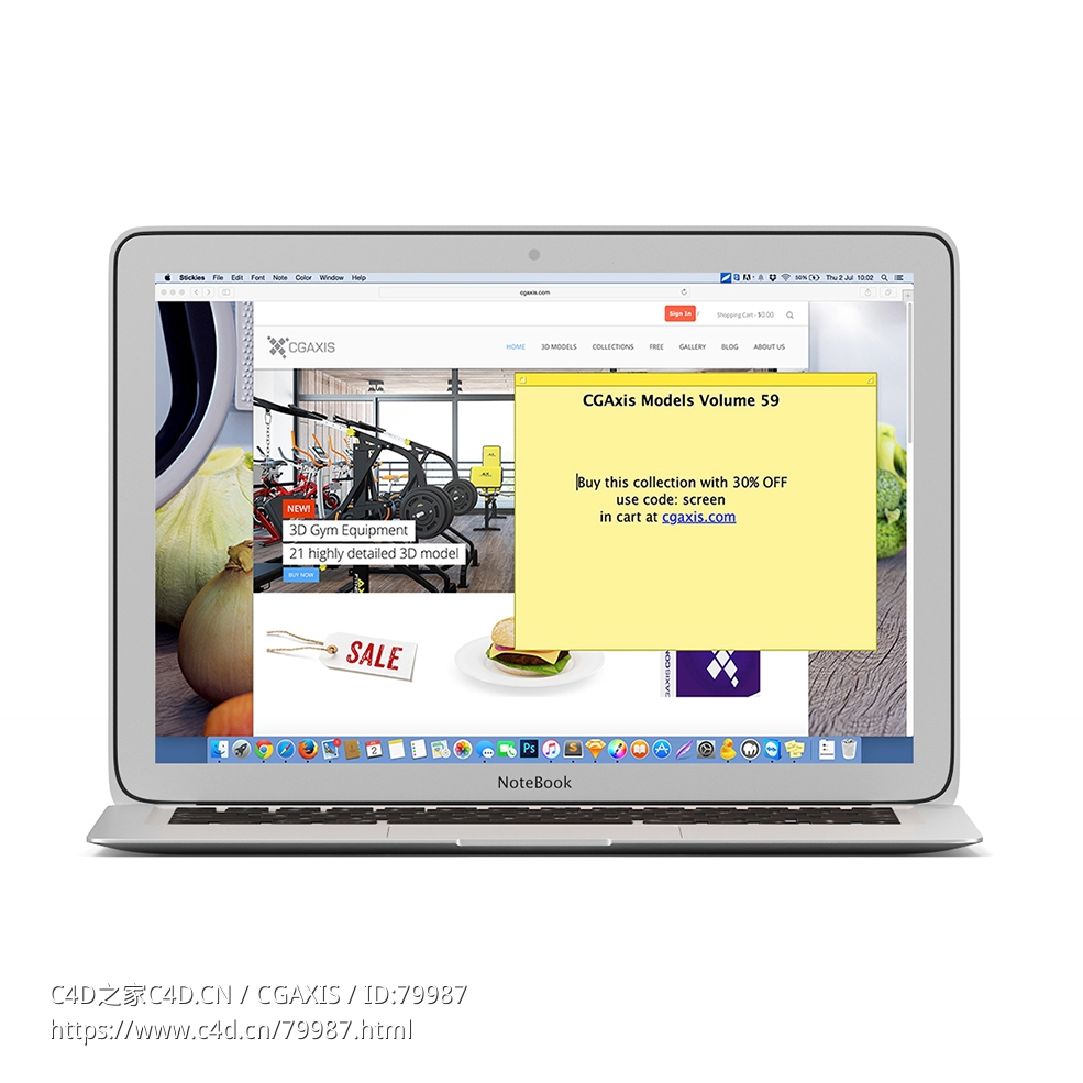 笔记本电脑C4D模型下载 - C4D之家 - 04.jpg