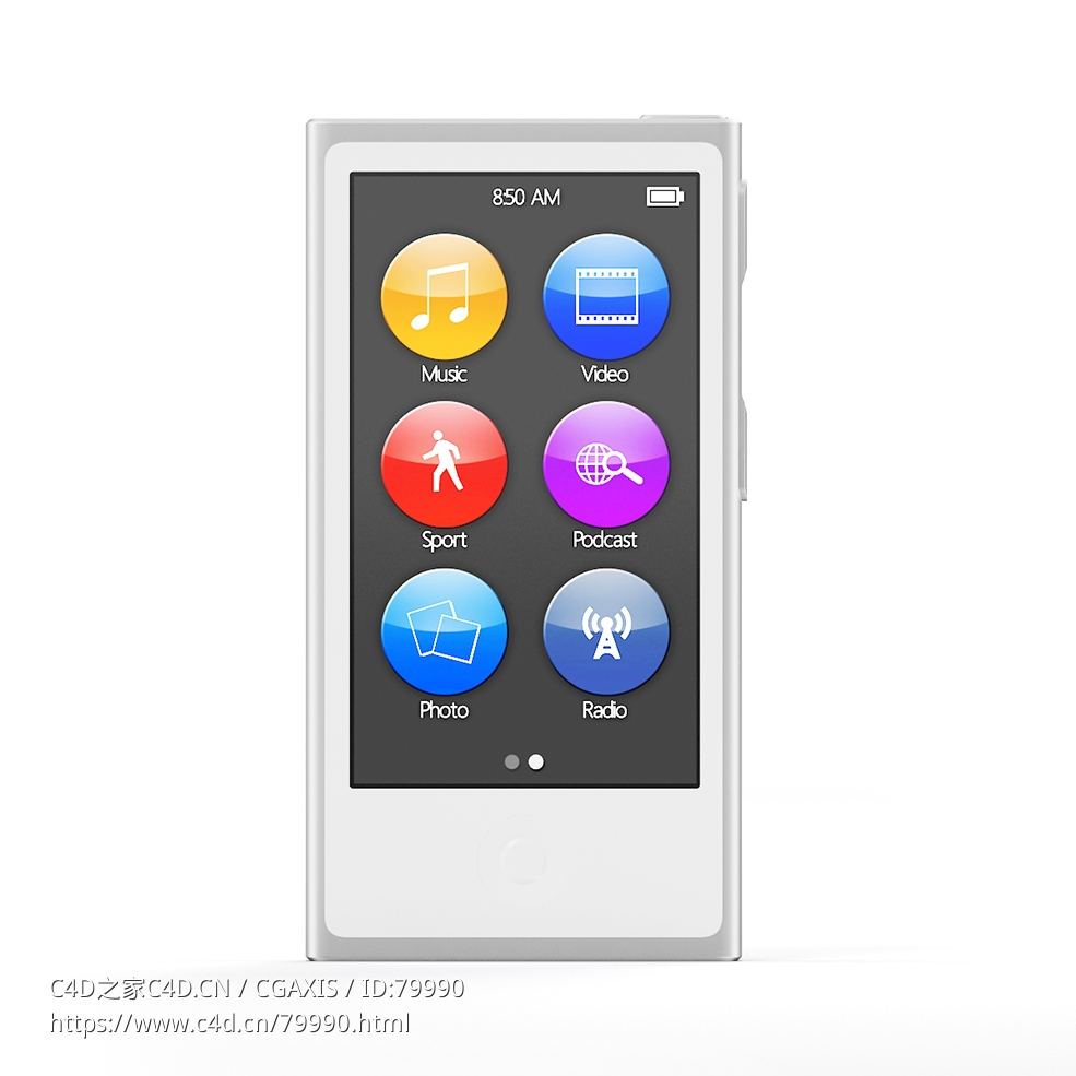 迷你影音设备iPod touchC4D模型下载