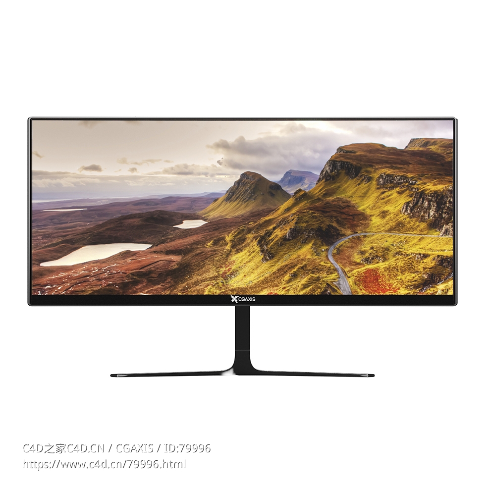 超薄电视C4D模型下载