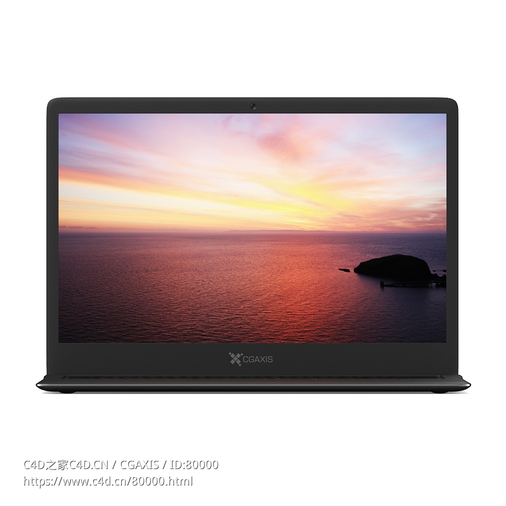 商务笔记本C4D模型下载
