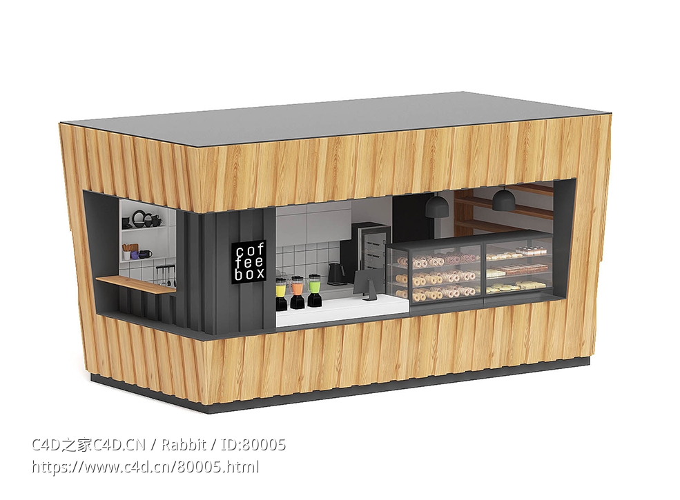 咖啡店Coffee Kiosk 3D Model