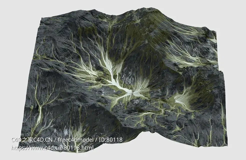 黑色山沟地势Bladehill Terrain - C4D之家 - 3.jpg