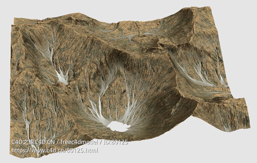 黄色山势地貌Bladehill Terrain - C4D之家 - 10.jpg